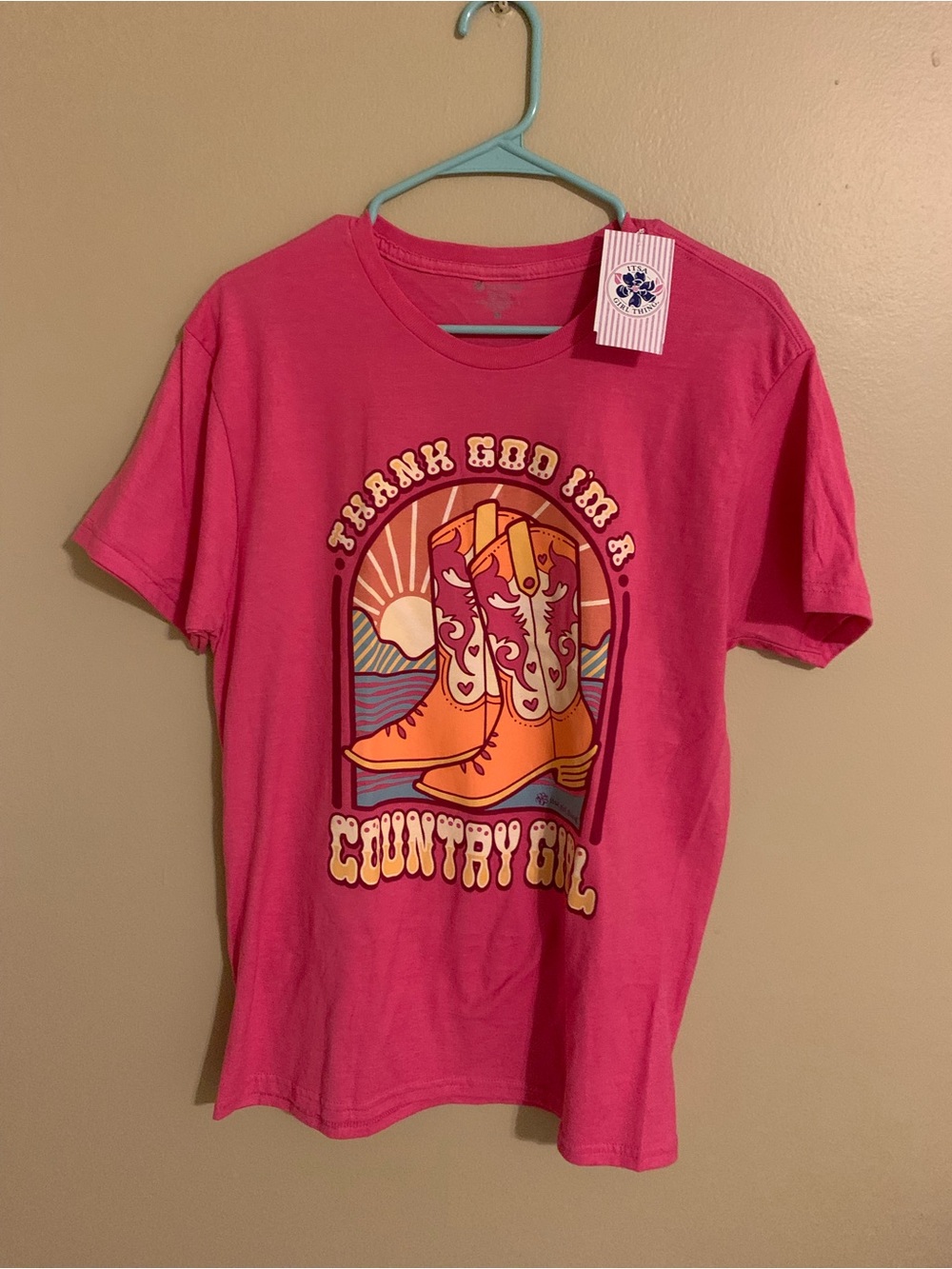 A Girl Thing Bright Pink 'Country Girl' Graphic Tee